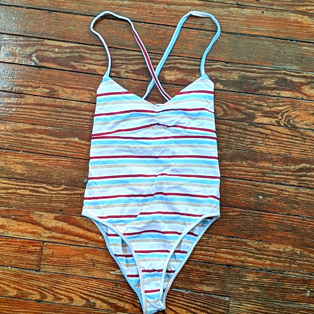 Striped bodysuit
